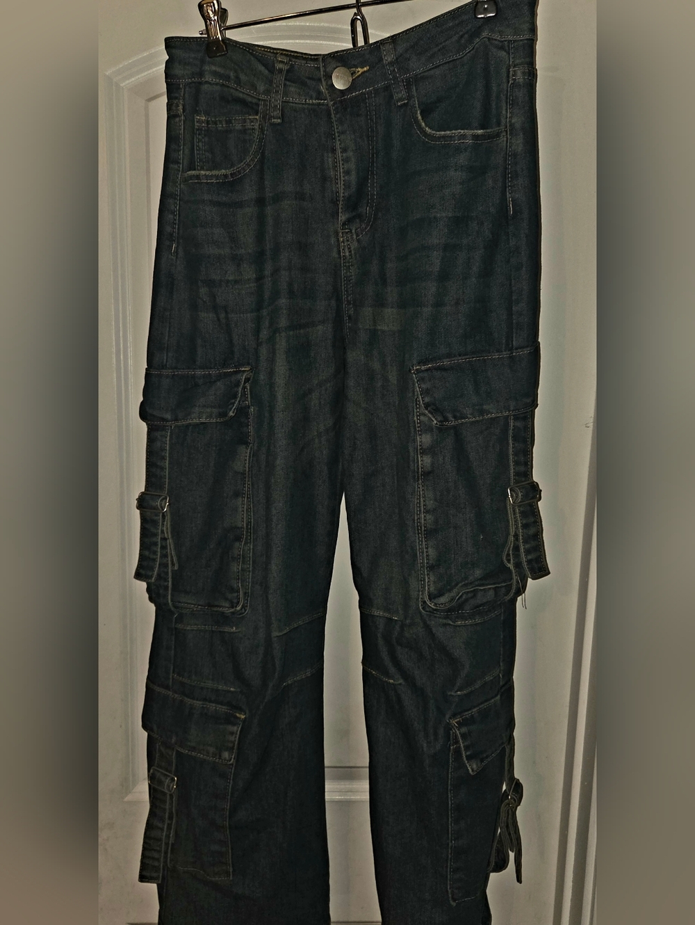 Disclosure- Women's Cargo Jeans (Dark Blue) with Utility Pockets Sz 5/27